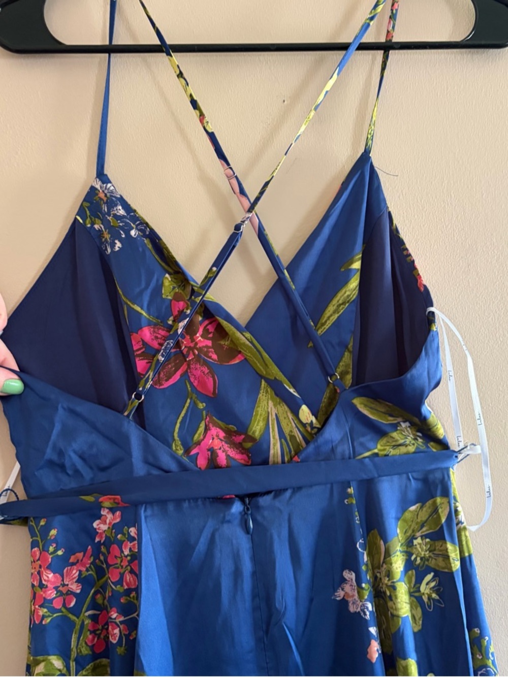 Lulu's Still The One Blue Floral Maxi Dress NWT - Picture 6 of 9